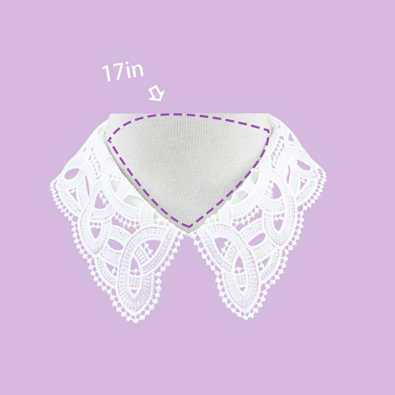 Gracelife Hollow Design Lapel False Collar Detachable Dickey Blouse Fake Half Shirt Collar for Women (White 79) - Image 5